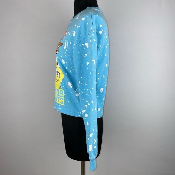 Nickelodeon Blue SpongeBob SquarePants Sweatshirt Size M (7-8) - Picture 8 of 8